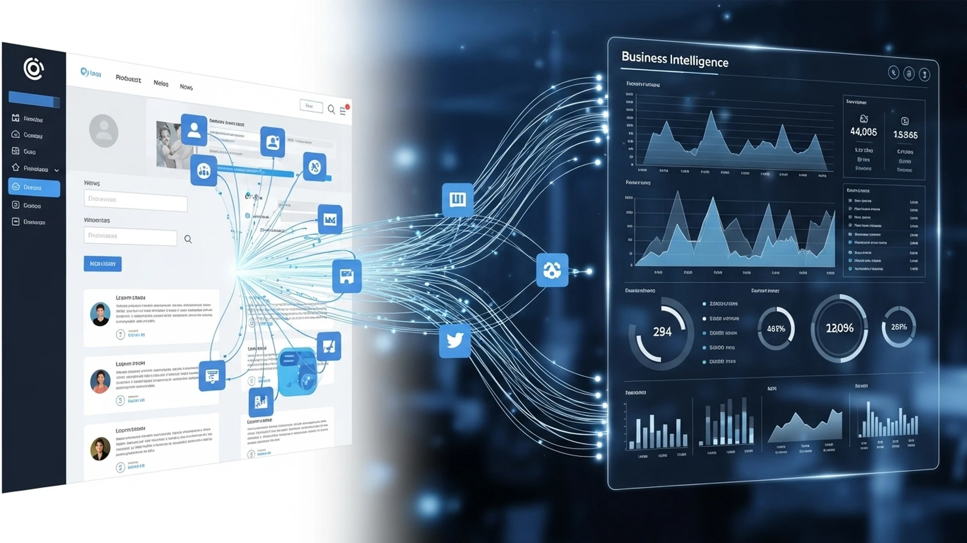 Dashboard a extrair dados de um site.